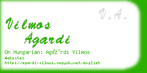 vilmos agardi business card